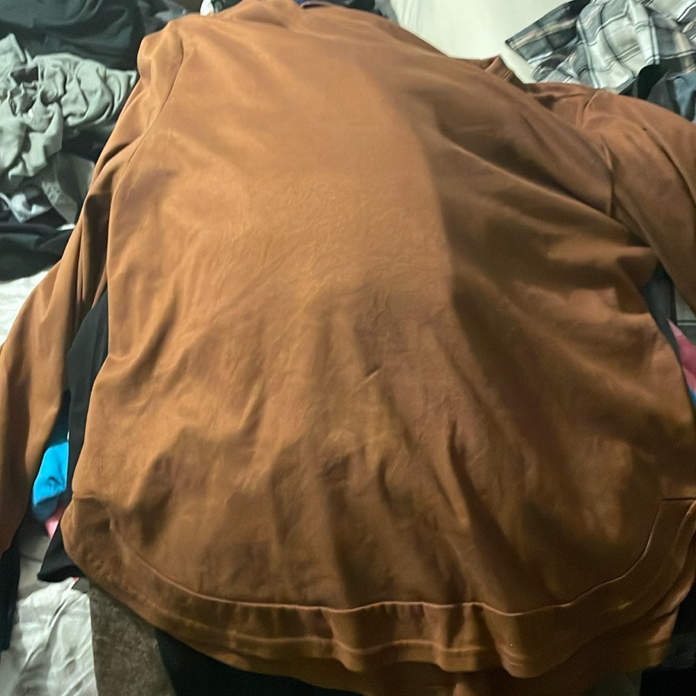 Brown soft feel long sleeve shirt 2xl